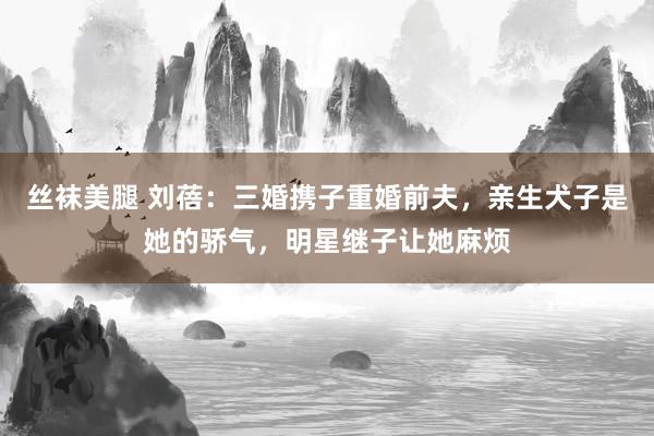 丝袜美腿 刘蓓：三婚携子重婚前夫，亲生犬子是她的骄气，明星继子让她麻烦