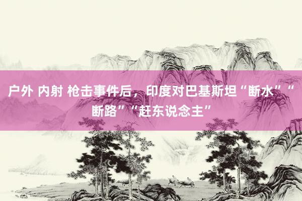 户外 内射 枪击事件后，印度对巴基斯坦“断水”“断路”“赶东说念主”