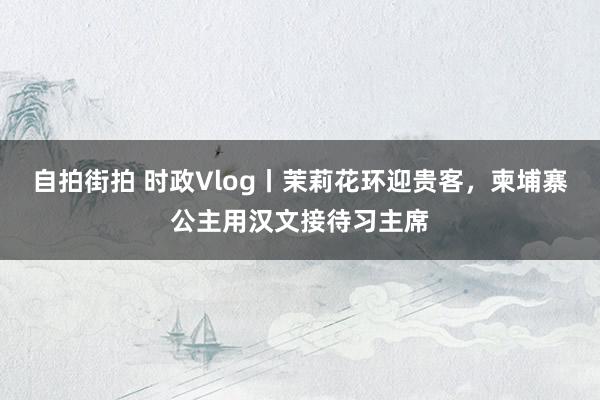 自拍街拍 时政Vlog丨茉莉花环迎贵客，柬埔寨公主用汉文接待习主席