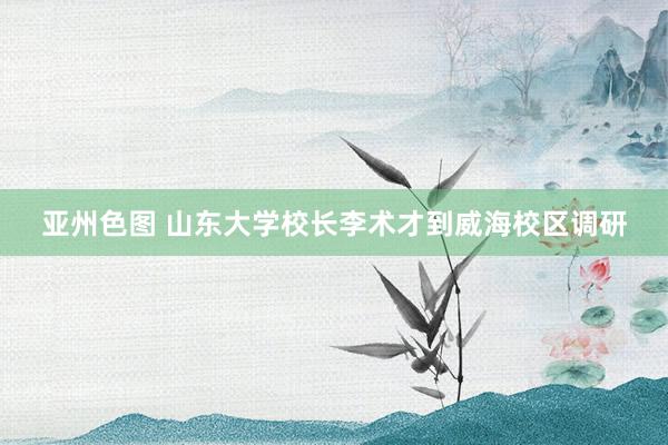 亚州色图 山东大学校长李术才到威海校区调研