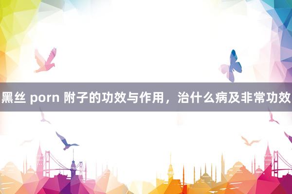 黑丝 porn 附子的功效与作用，治什么病及非常功效